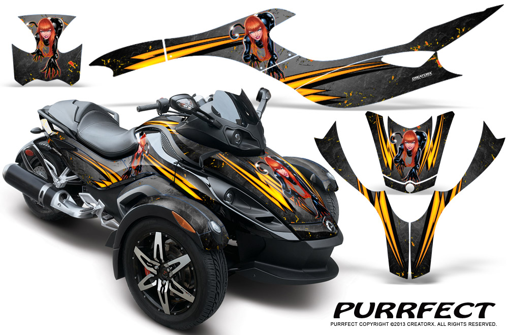 CAN-AM SPYDER Graphics Kit Purrfect Silver
